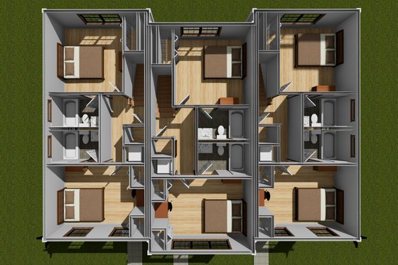 Floor Plan - Upper Floor for Cottage House Plan #513-2250 - 6 bed, 7.5 bath