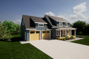 Craftsman Style House Plan - 3 Beds 2 Baths 1515 Sq/Ft Plan #1116-22 Exterior 