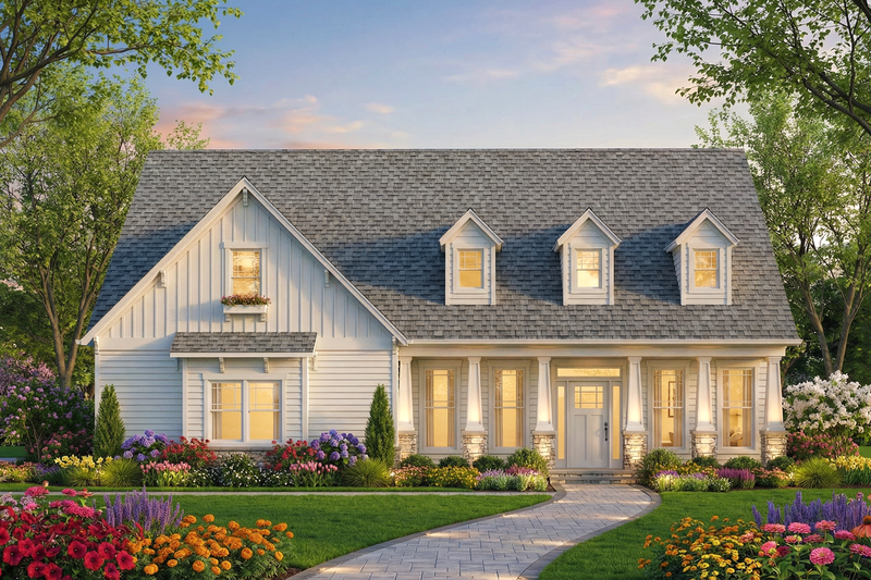 Architectural House Design - Exterior - Front Elevation 4 for Cottage House Plan #119-479 - 3 bed, 2.5 bath
