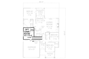 Floor Plan - Other Floor for Traditional House Plan #20-1837 - 4 bed, 2 bath