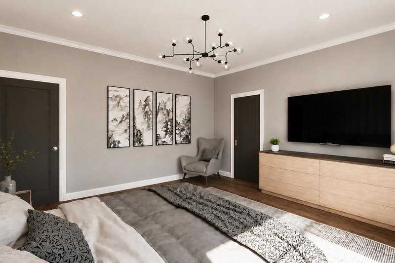 House Blueprint - Interior - Master Bedroom 1 for Farmhouse House Plan #1064-509 - 3 bed, 2.5 bath