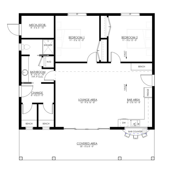 Farmhouse Floor Plan - Main Floor Plan #1114-105