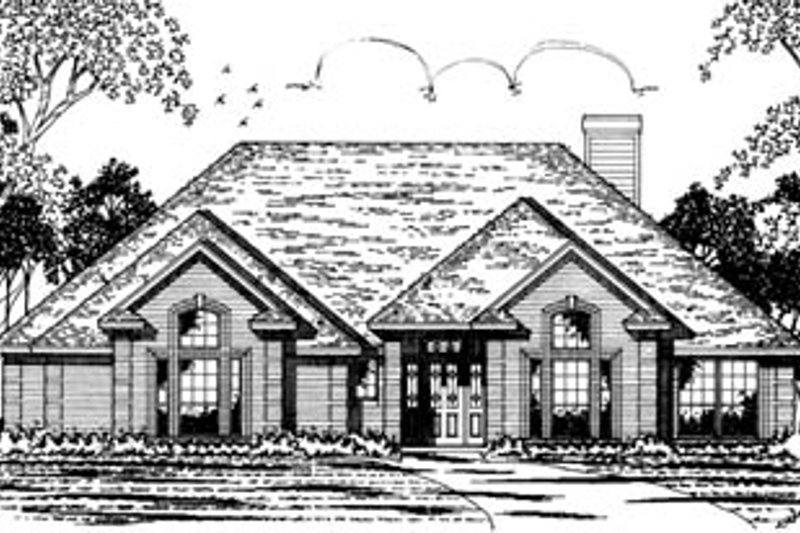 Traditional Style House Plan - 3 Beds 2 Baths 2250 Sq/Ft Plan #42-142 Exterior