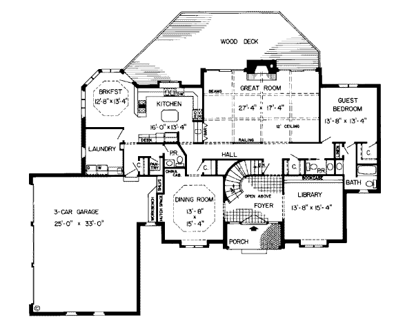 Traditional Floor Plan - Main Floor Plan #312-780