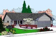 Ranch Style House Plan - 3 Beds 2 Baths 978 Sq/Ft Plan #60-611 