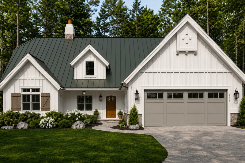 Dream House Plan - Exterior - Front Elevation 3 for Farmhouse House Plan #928-432 - 3 bed, 2.5 bath
