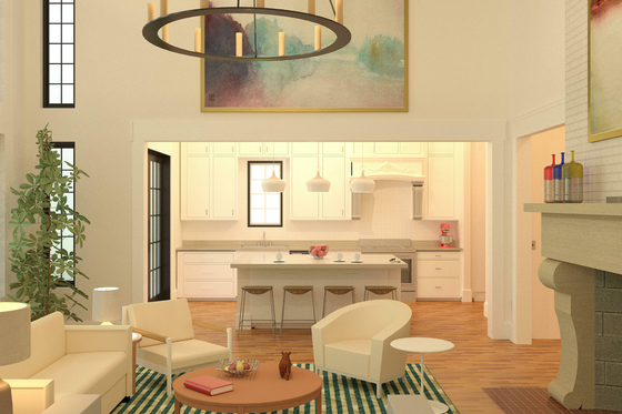 Interior - Family Room for Modern House Plan #926-6 - 3 bed, 3.5 bath