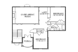 Floor Plan - Upper Floor for European House Plan #5-382 - 5 bed, 3.5 bath