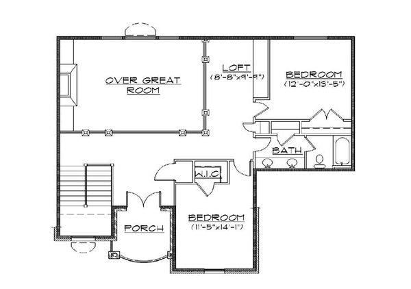 House Plan Design - European Floor Plan - Upper Floor Plan #5-382