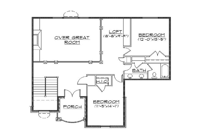 House Design - Floor Plan - Upper Floor for European House Plan #5-382 - 5 bed, 3.5 bath