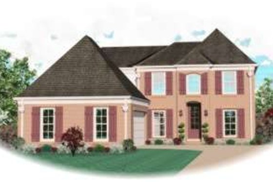 Exterior - Front Elevation for European House Plan #81-834 - 4 bed, 3 bath