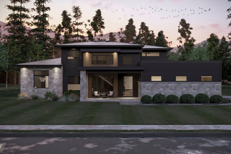 Dream House Plan - Modern Exterior - Front Elevation Plan #455-691