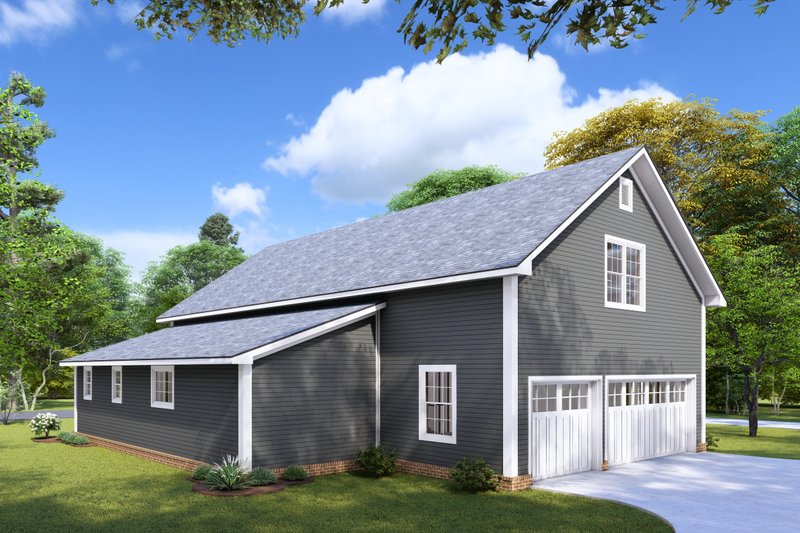 House Design - Exterior - Rear Elevation for Farmhouse House Plan #513-2255 - 3 bed, 2 bath
