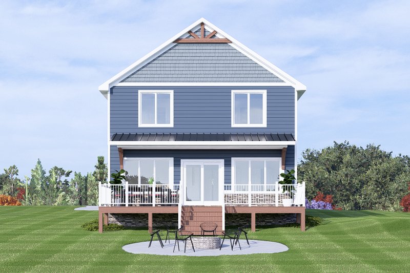Home Plan - Exterior - Rear Elevation for Contemporary House Plan #1064-467 - 5 bed, 3.5 bath