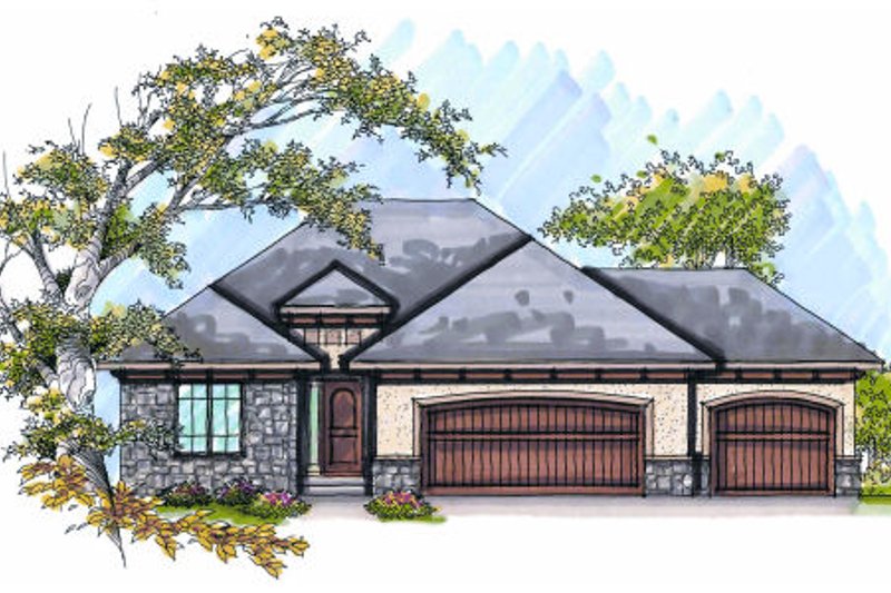 Dream House Plan - European Exterior - Front Elevation Plan #70-988