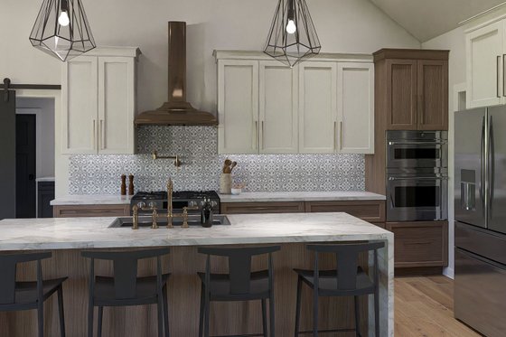 Interior - Kitchen for Colonial House Plan #455-415 - 3 bed, 2 bath
