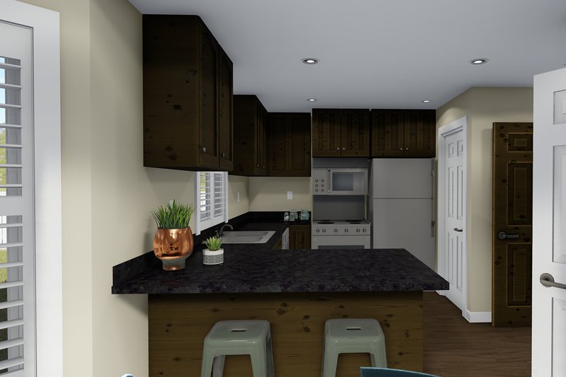 House Blueprint - Interior - Kitchen 1 for Traditional House Plan #1060-4 - 3 bed, 2.5 bath