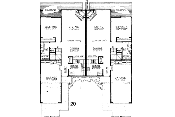 Floor Plan - Main Floor House Plan #303-276 - 2 bed, 2 bath
