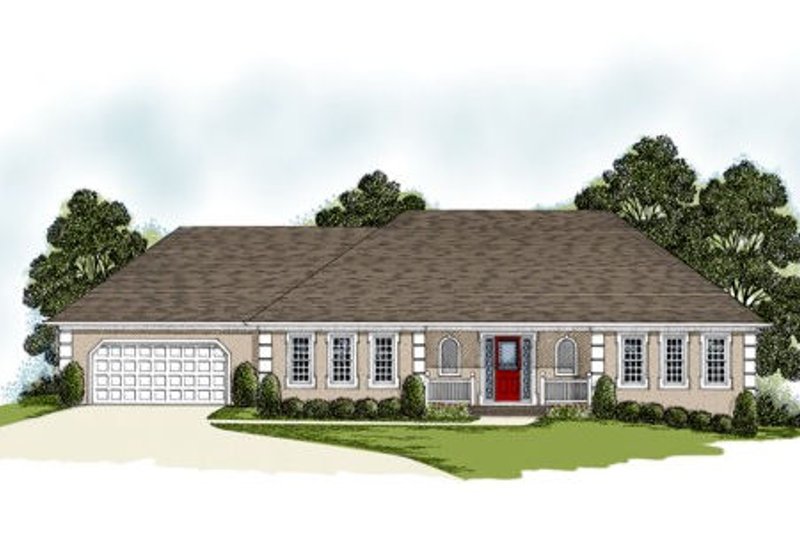 Home Plan - Traditional Exterior - Front Elevation Plan #56-187