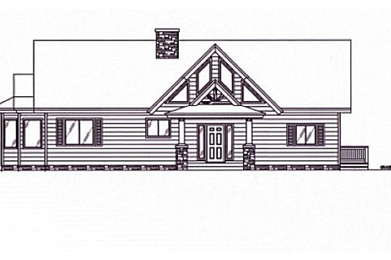 Exterior - Front Elevation 3 for Bungalow House Plan #117-806 - 4 bed, 4 bath