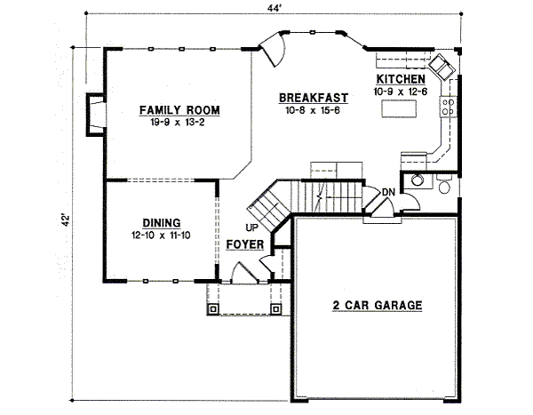 Traditional Floor Plan - Main Floor Plan #67-807