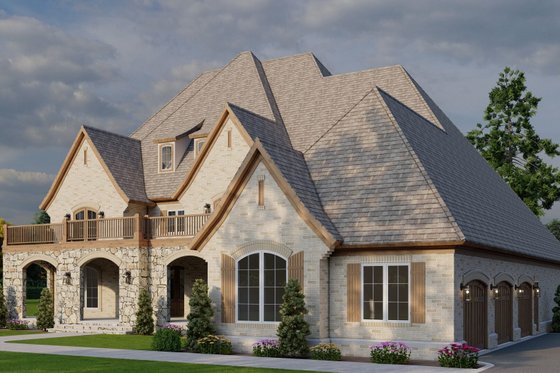Exterior - Other Elevation for European House Plan #923-78 - 4 bed, 4.5 bath