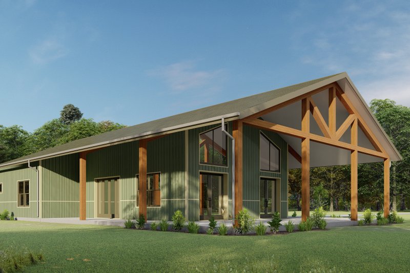House Plan Design - Exterior - Other Elevation for Barndominium House Plan #1092-33 - 3 bed, 2 bath