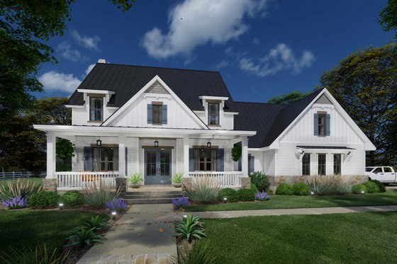 Exterior - Front Elevation 12 for Farmhouse House Plan #120-272 - 3 bed, 2.5 bath