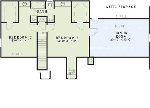 Dream House Plan - Country Floor Plan - Upper Floor Plan #17-3195