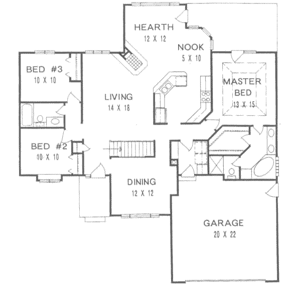 Traditional Floor Plan - Main Floor Plan #58-151