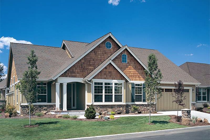Architectural House Design - Craftsman style home, elevation