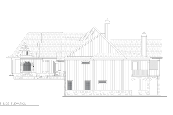 Exterior - Other Elevation 4 for Cottage House Plan #54-692 - 3 bed, 3.5 bath