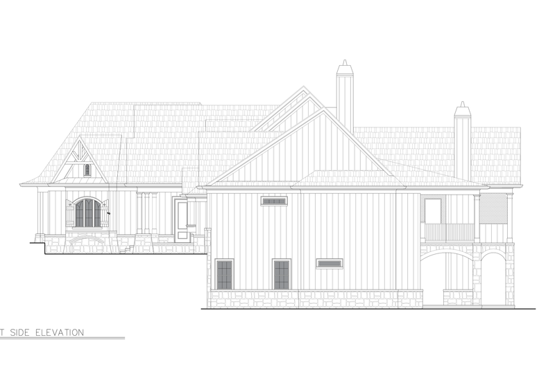 House Design - Exterior - Other Elevation 4 for Cottage House Plan #54-692 - 3 bed, 3.5 bath