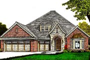 European Style House Plan - 3 Beds 2.5 Baths 2013 Sq/Ft Plan #310-978 