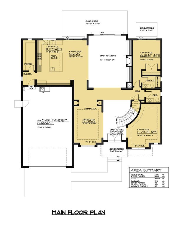 Home Plan - Prairie Floor Plan - Main Floor Plan #1066-72