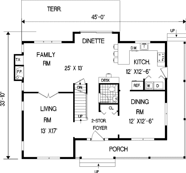 House Plan Design - Country Floor Plan - Main Floor Plan #3-166