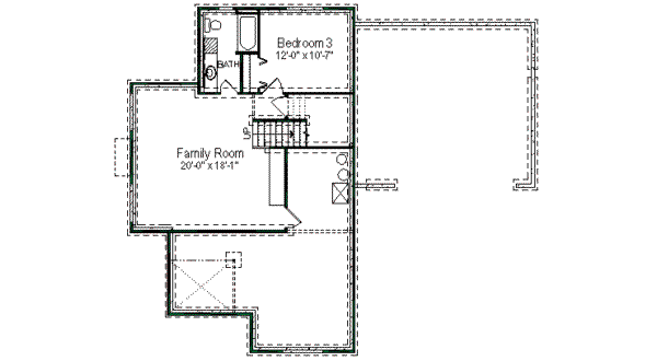 Cottage Floor Plan - Lower Floor Plan #49-132