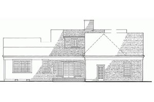Exterior - Rear Elevation for Colonial House Plan #137-163 - 3 bed, 2.5 bath