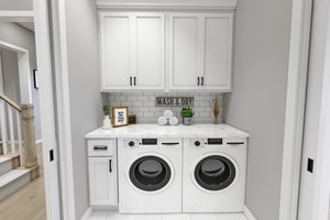 Interior - Laundry for Farmhouse House Plan #51-1275 - 4 bed, 3.5 bath