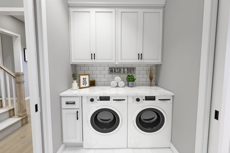 House Blueprint - Interior - Laundry for Farmhouse House Plan #51-1275 - 4 bed, 3.5 bath