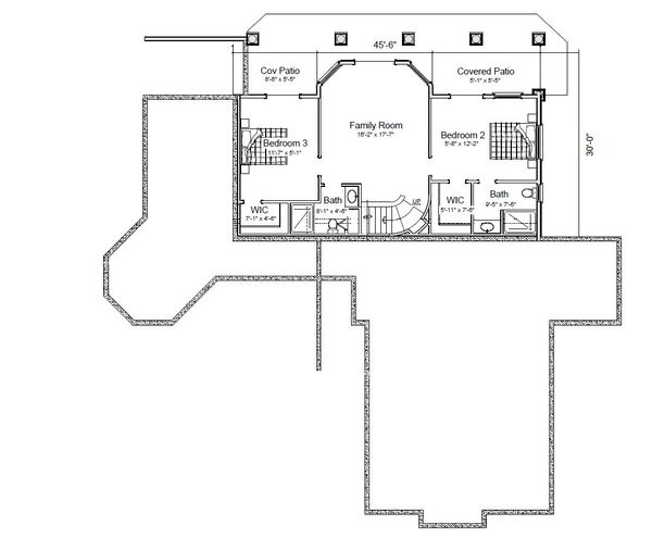 House Plan Design - Contemporary Floor Plan - Lower Floor Plan #451-22