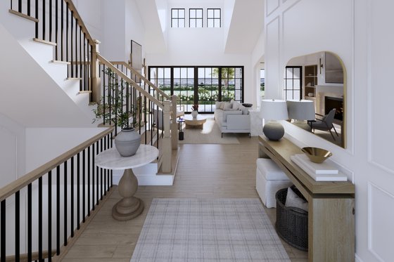 Interior - Entry for European House Plan #1114-114 - 4 bed, 3.5 bath