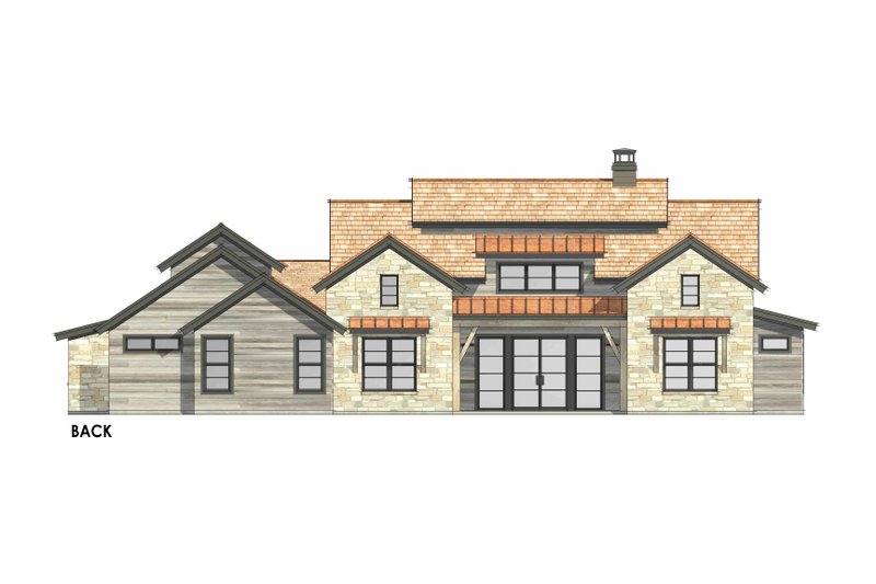 House Plan Design - Exterior - Rear Elevation 1 for Country House Plan #1096-65 - 4 bed, 3.5 bath