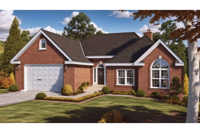 Architectural House Design - Ranch Exterior - Front Elevation Plan #3-103