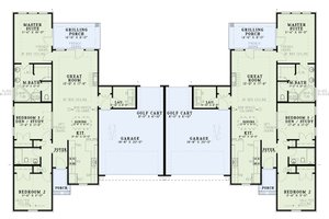 Floor Plan - Main Floor for European House Plan #17-1077 - 3 bed, 2 bath
