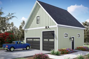 Southern Exterior - Front Elevation Plan #932-1264