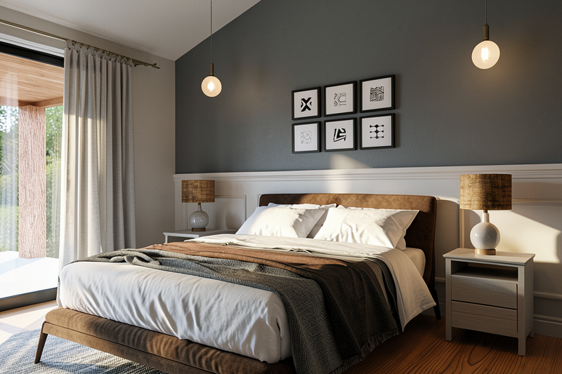 Architectural House Design - Interior - Master Bedroom 1 for Contemporary House Plan #1064-491 - 2 bed, 2 bath