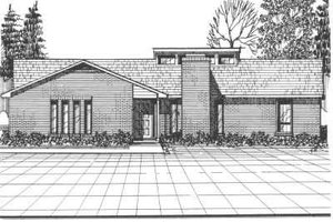 Contemporary Exterior - Front Elevation Plan #30-125