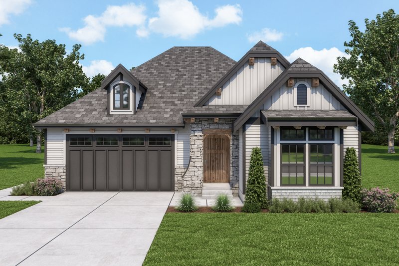 Dream House Plan - Cottage Exterior - Front Elevation Plan #1070-123