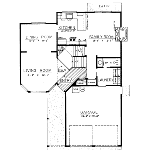 Bungalow Floor Plan - Main Floor Plan #303-297